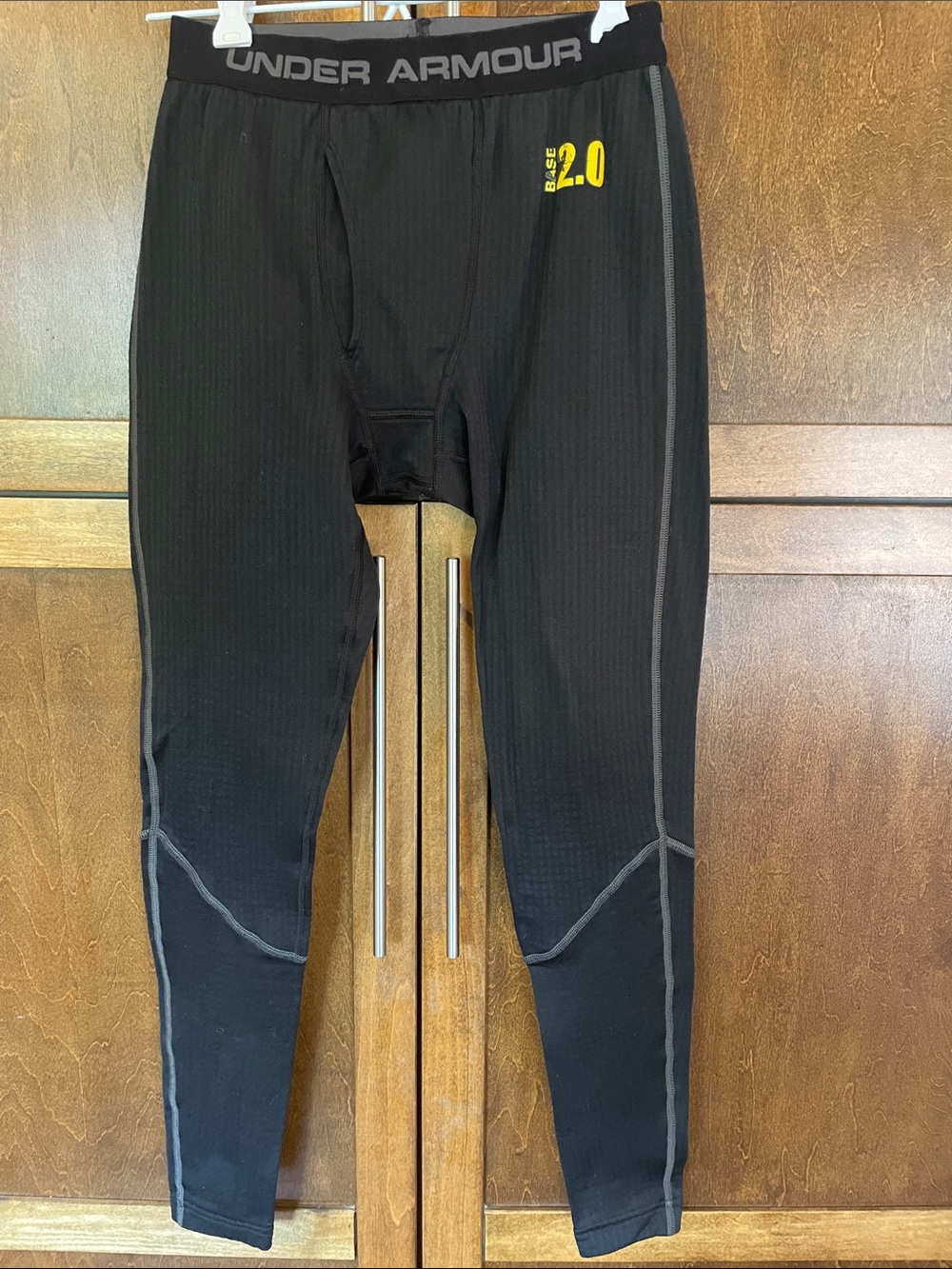 Under Armour Black Compression Tights with Yellow Accent